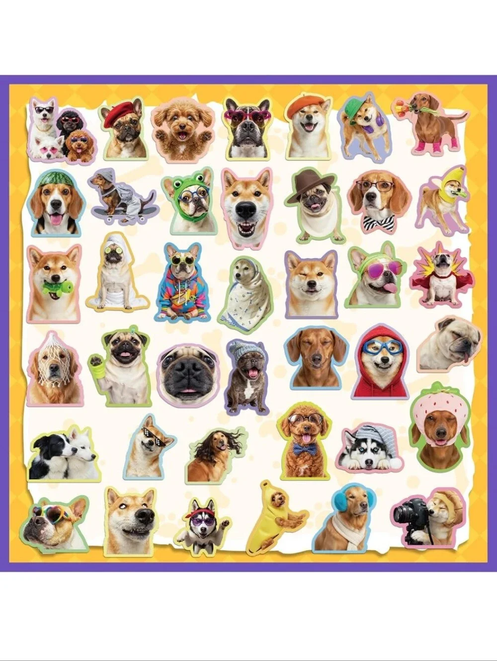 Dog Sticker Pack - Colorful Cute Dogs Collage
